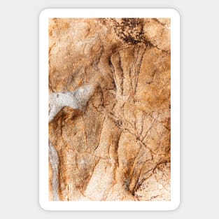 Orange Stained Stone Surface Texture Sticker